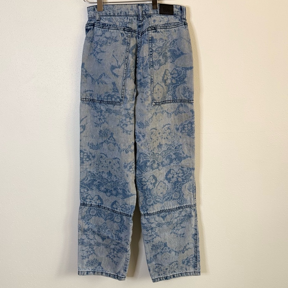 BDG Urban Outfitters Floral Acid Wash Baggy Jeans Y2K Wide Leg 24 - Picture 8 of 11
